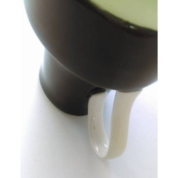 Vintage Mikasa Iron Stone Creamer Black and White Made in Japan Mid Century - Picture 3 of 5